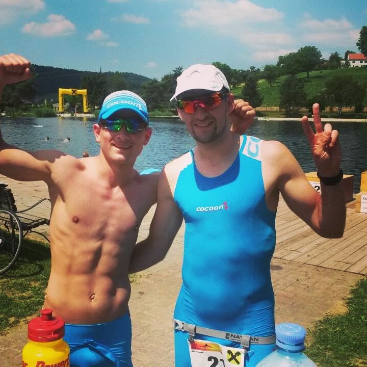 First start on an sprint triathlon and already without wet suit.