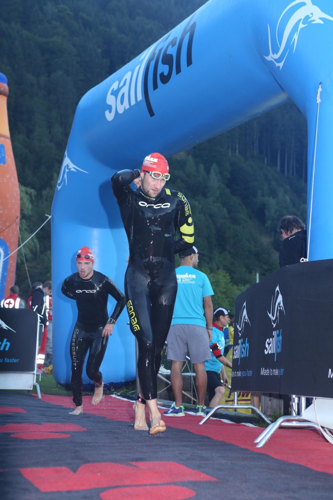 Schwimmausstier nach ca 31 Minuten im Zeller See.